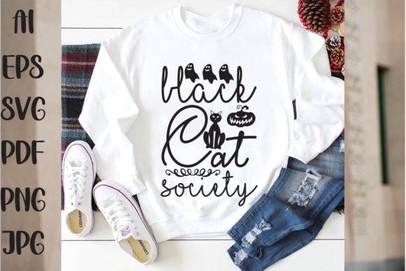Black Cat Society: Graphics & T-Shirt Designs