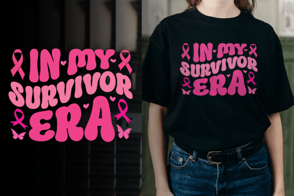 Breast Cancer SVG, in My Survivor Era: Graphics & T-Shirt Designs