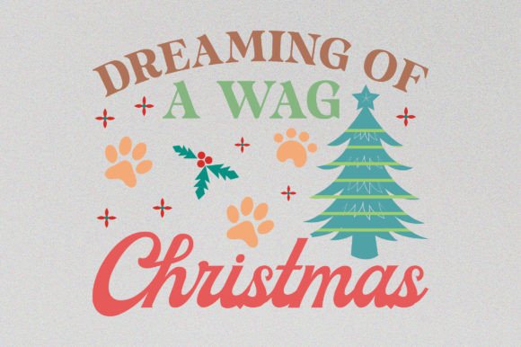 Dreaming of a Christmas Dog Graphics & T-Shirt Designs