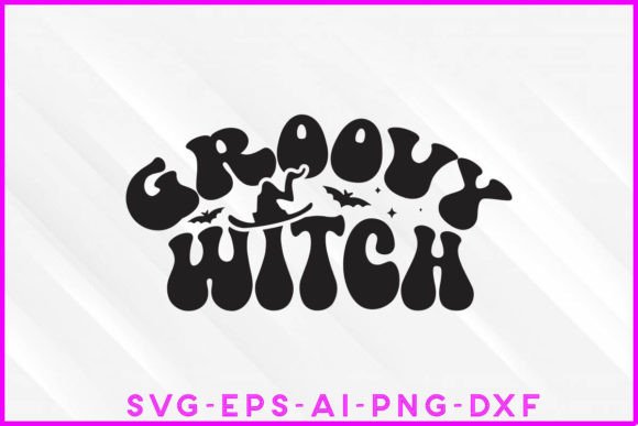 Groovy Witch Halloween Design Spooky Tee: Graphics & T-Shirt Designs