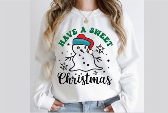 Have a Sweet Christmas Retro Design Graphics
