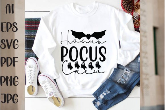 Hocus Pocus Crew: Halloween Graphics & T-Shirt Designs