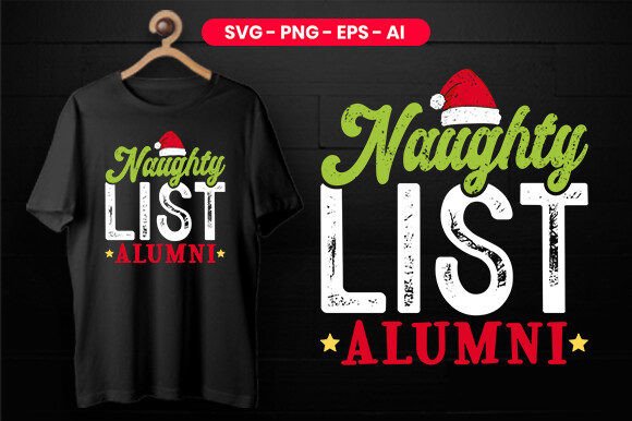 Naughty List Alumni Christmas T-Shirt