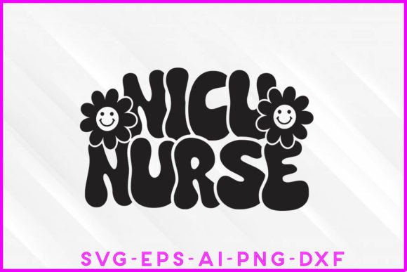 Nicu Nurse Groovy Tee Design: Retro Graphics for T-Shirt Designs