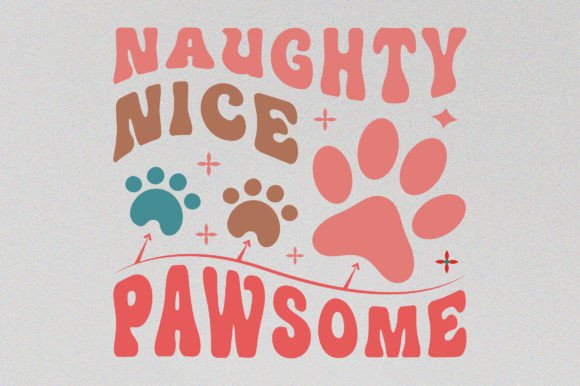 Pawsome Christmas Dog Graphics & T-Shirt Designs