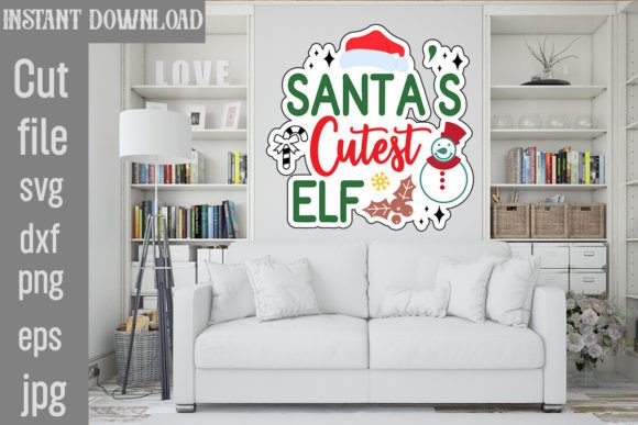 Santa’s Cutest Elf SVG: Graphics for T-Shirt Designs & More