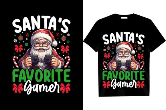Santa’s Favorite Gamer T-Shirt Design