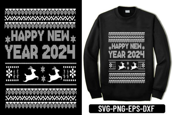 Ugly Sweater - Happy New Year 2024 Graphics