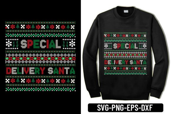 Ugly Sweater - Special Delivery Santa Graphics